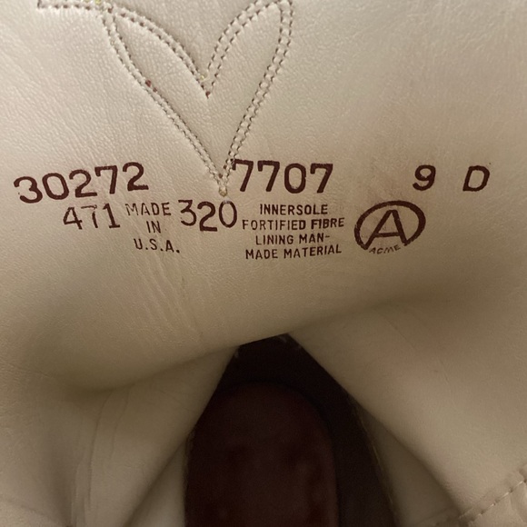 ACME Mens Western Leather Cowboy Boots - Picture 12 of 16